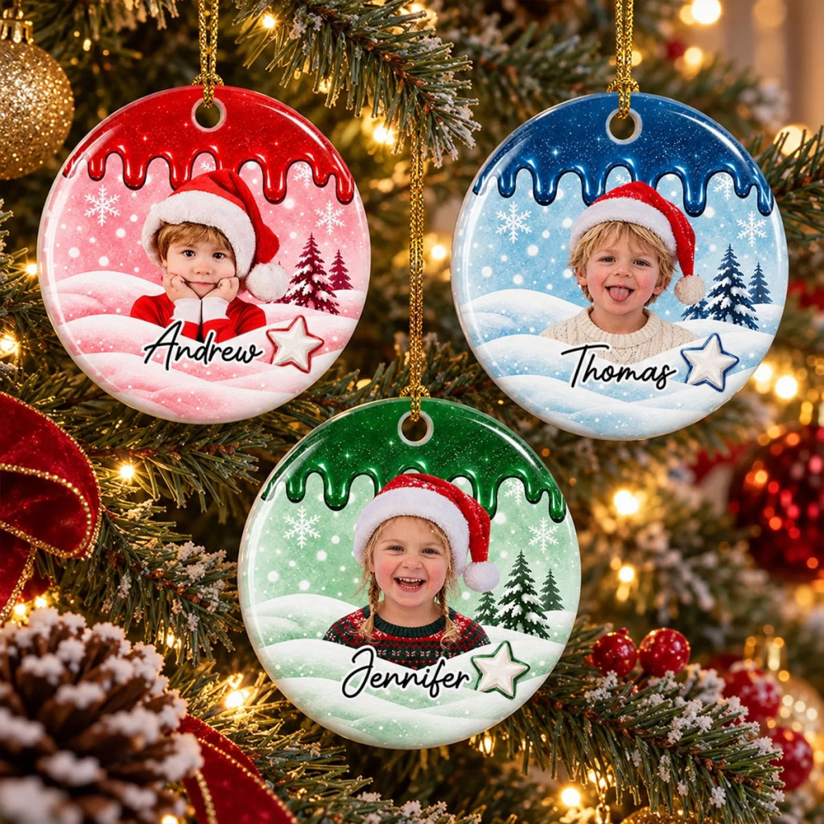 Our Little Christmas Star - Personalized Ceramic Ornament