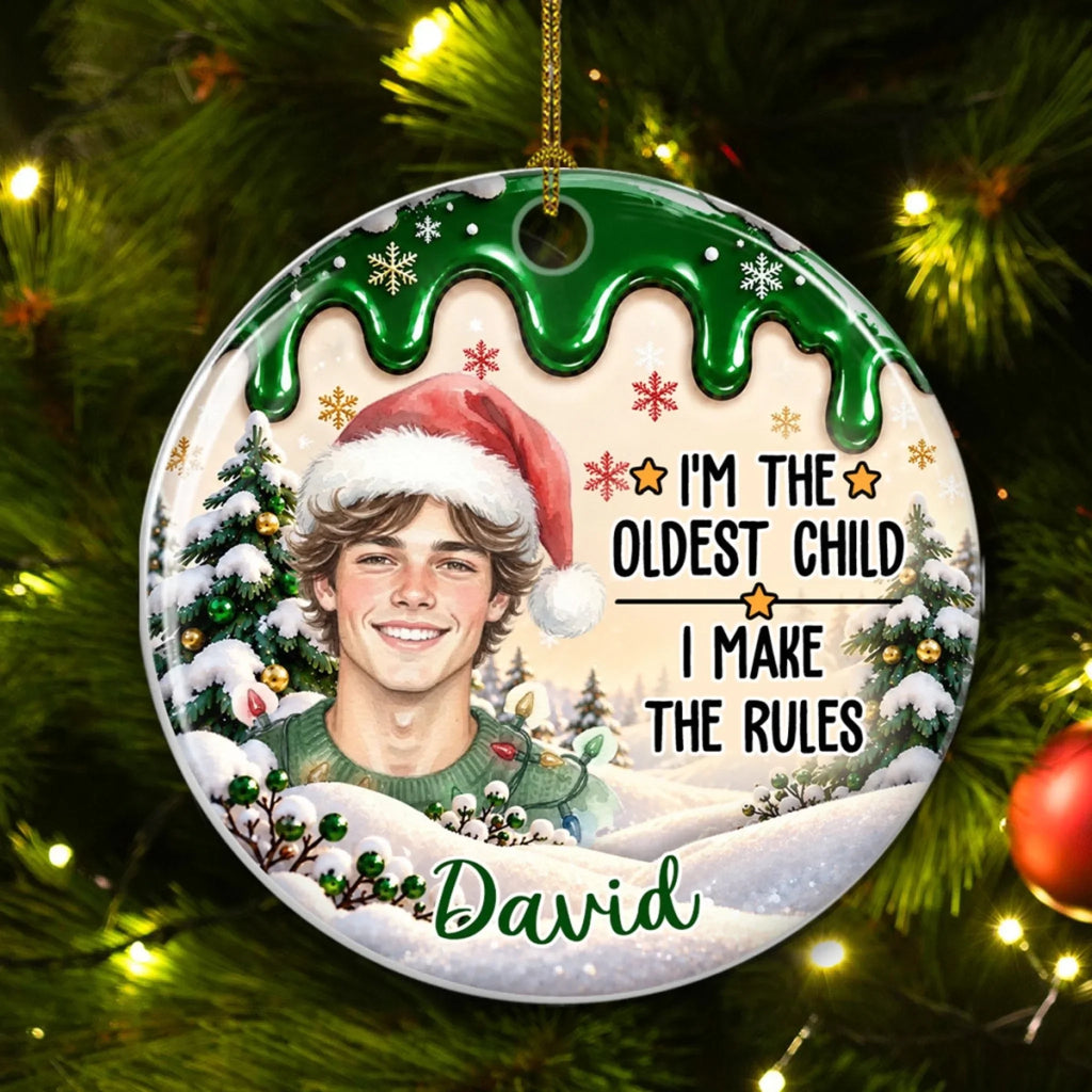 Christmas Memories Start With Siblings - Personalized Ceramic Ornament