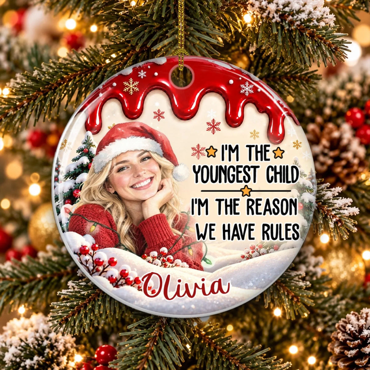 Christmas Memories Start With Siblings - Personalized Ceramic Ornament