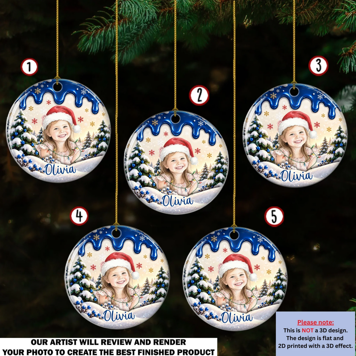 Custom Family Ornament, Christmas Gift for Family Members •  Little Moments Last Every Christmas - Personalized Ceramic Ornament