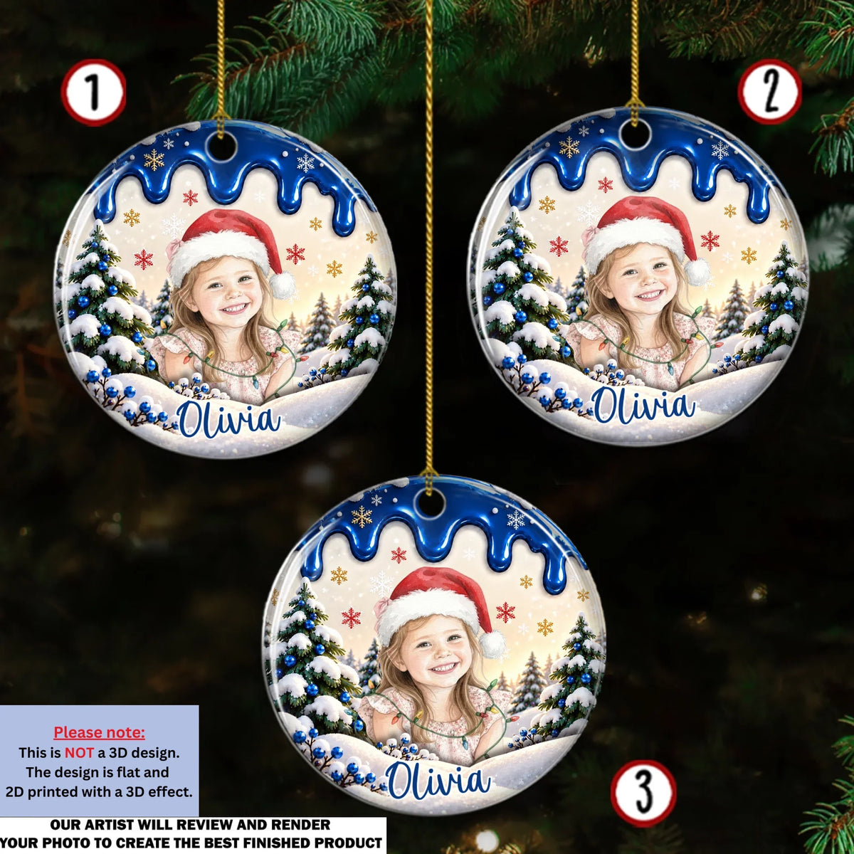 Custom Family Ornament, Christmas Gift for Family Members •  Little Moments Last Every Christmas - Personalized Ceramic Ornament