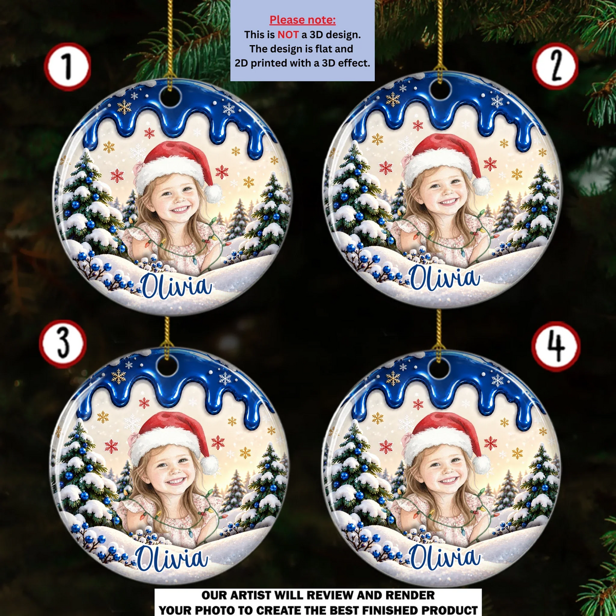 Custom Family Ornament, Christmas Gift for Family Members •  Little Moments Last Every Christmas - Personalized Ceramic Ornament