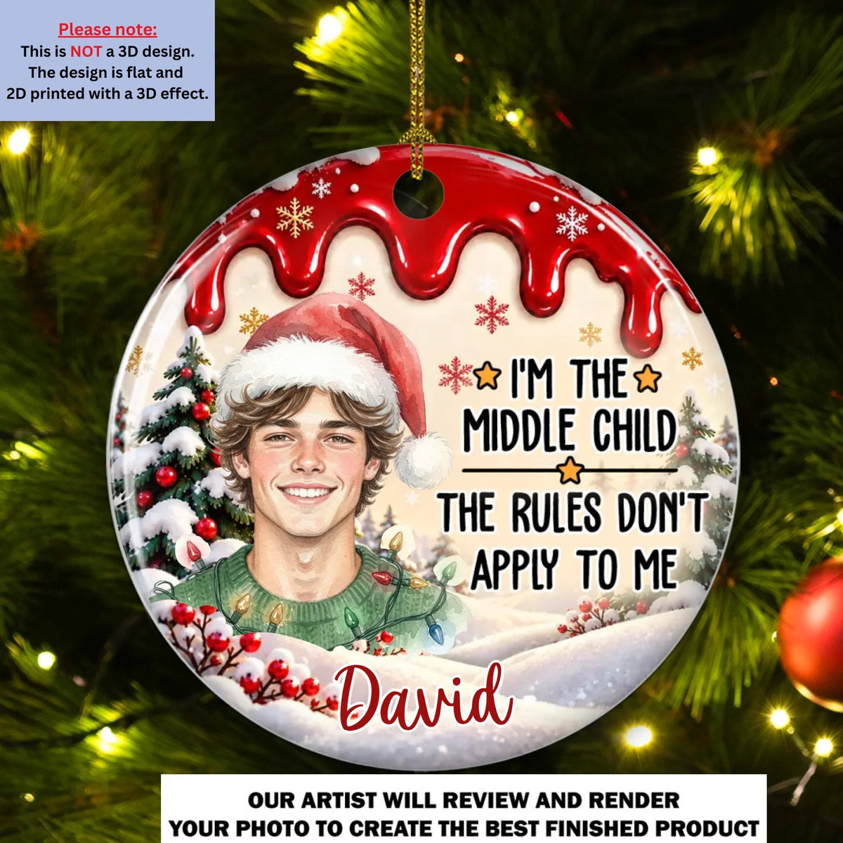 Christmas Memories Start With Siblings - Personalized Ceramic Ornament
