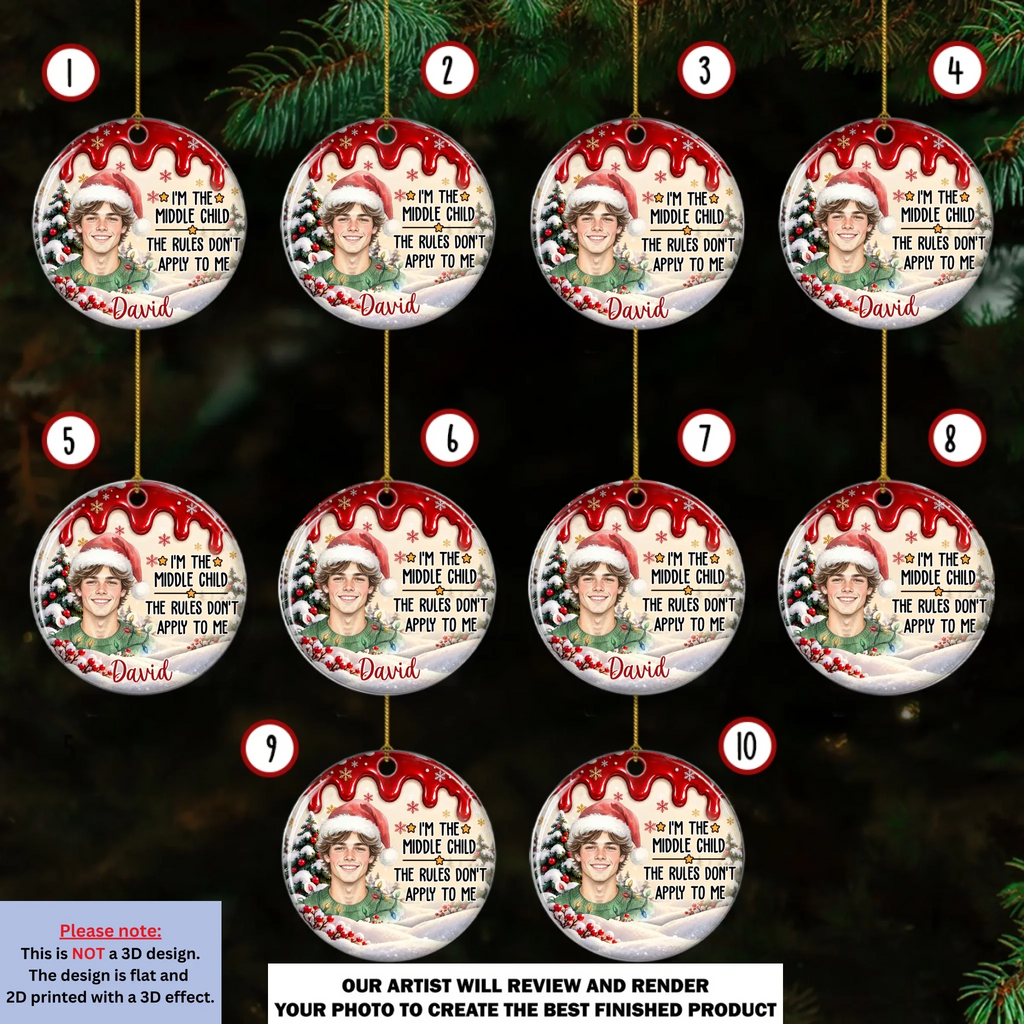 Christmas Memories Start With Siblings - Personalized Ceramic Ornament