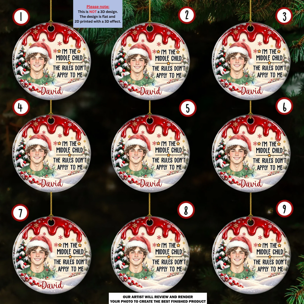 Christmas Memories Start With Siblings - Personalized Ceramic Ornament