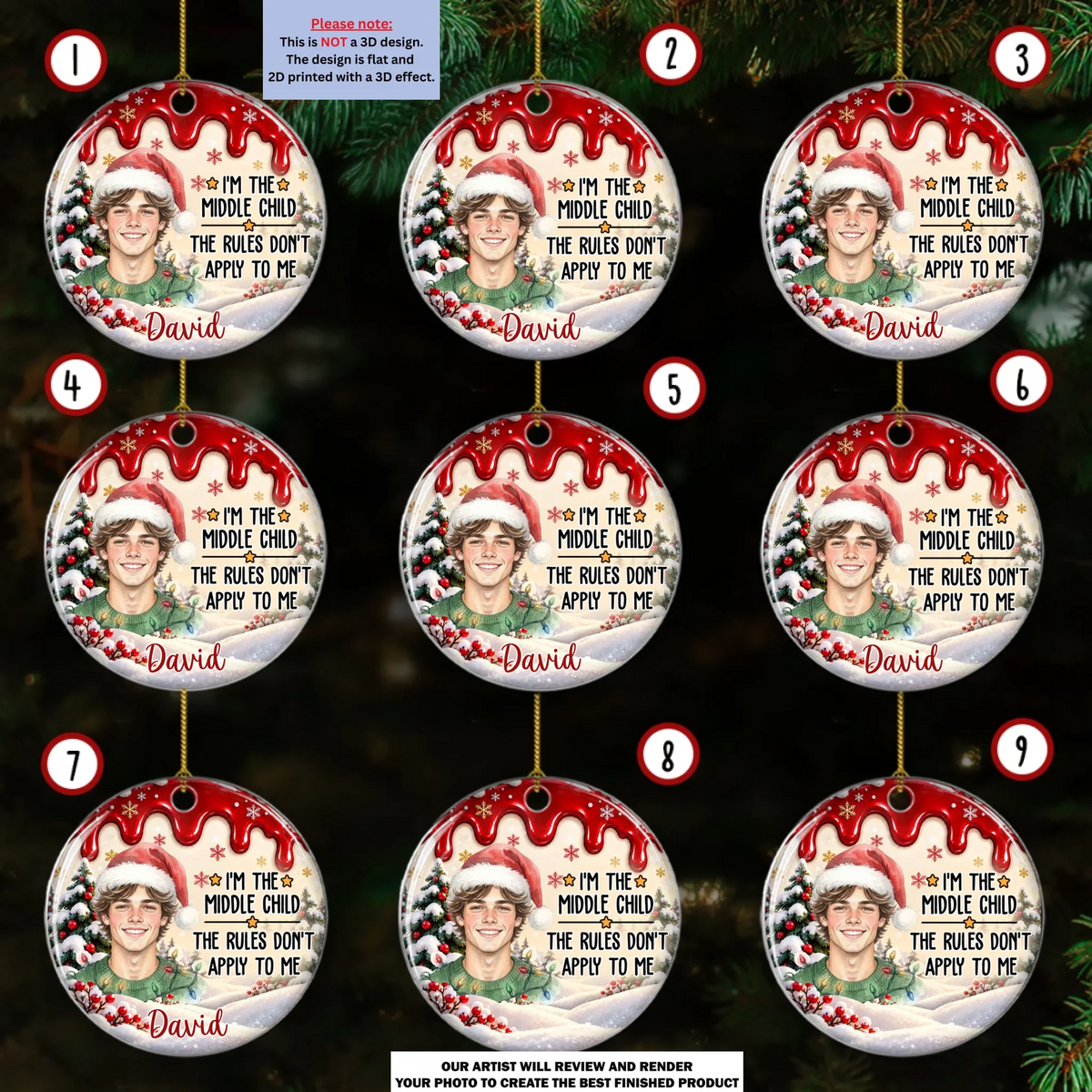 Christmas Memories Start With Siblings - Personalized Ceramic Ornament