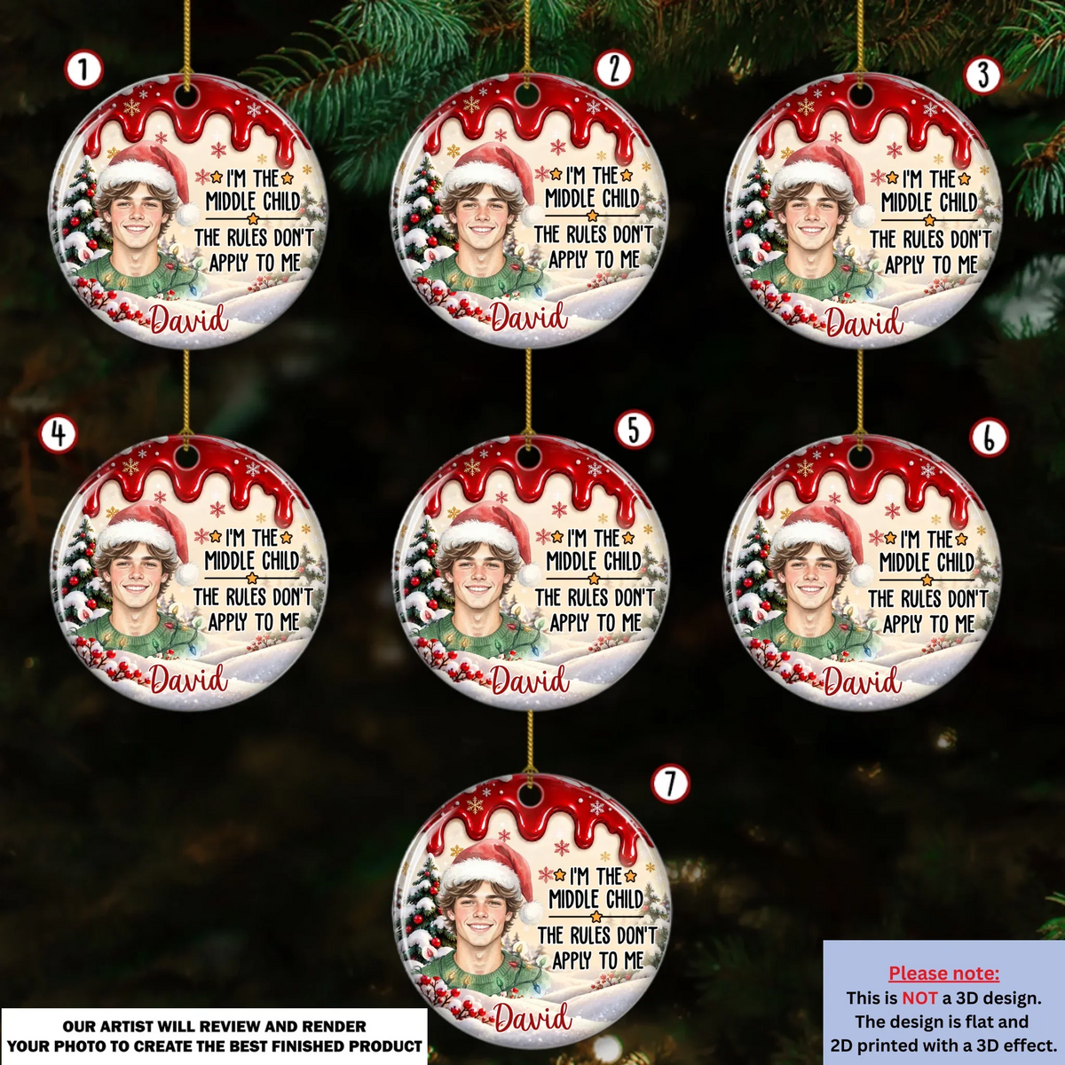 Christmas Memories Start With Siblings - Personalized Ceramic Ornament