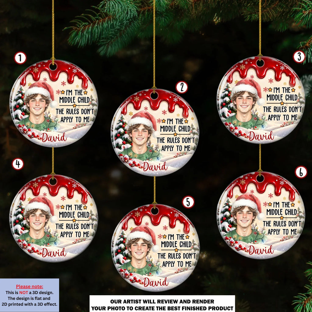 Christmas Memories Start With Siblings - Personalized Ceramic Ornament