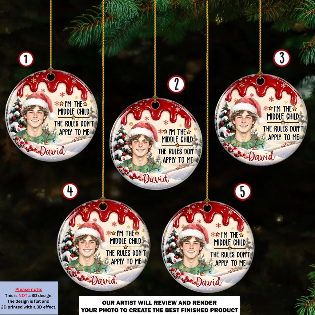 Christmas Memories Start With Siblings - Personalized Ceramic Ornament