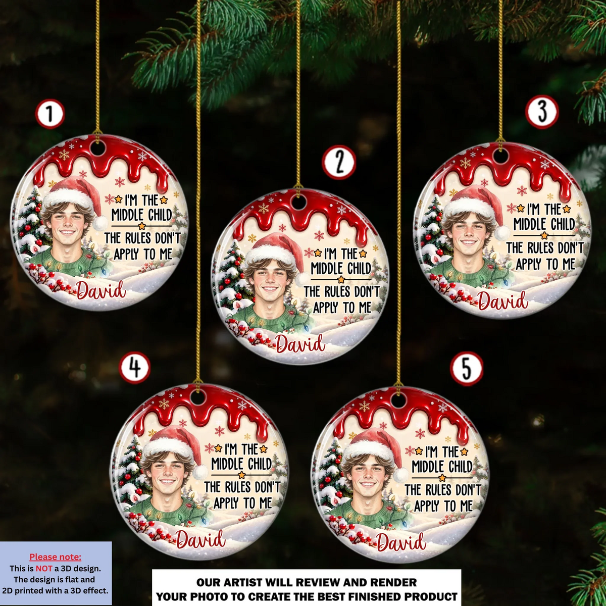 Christmas Memories Start With Siblings - Personalized Ceramic Ornament