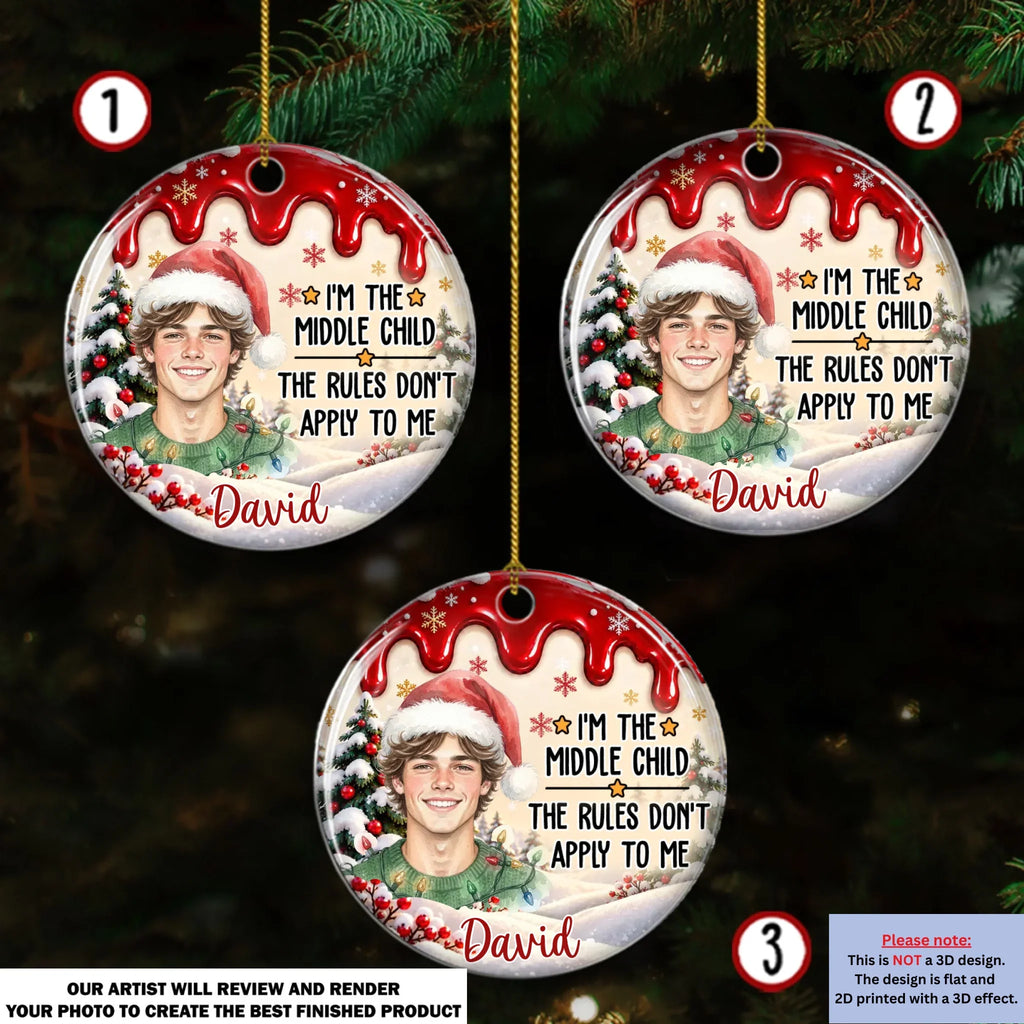 Christmas Memories Start With Siblings - Personalized Ceramic Ornament
