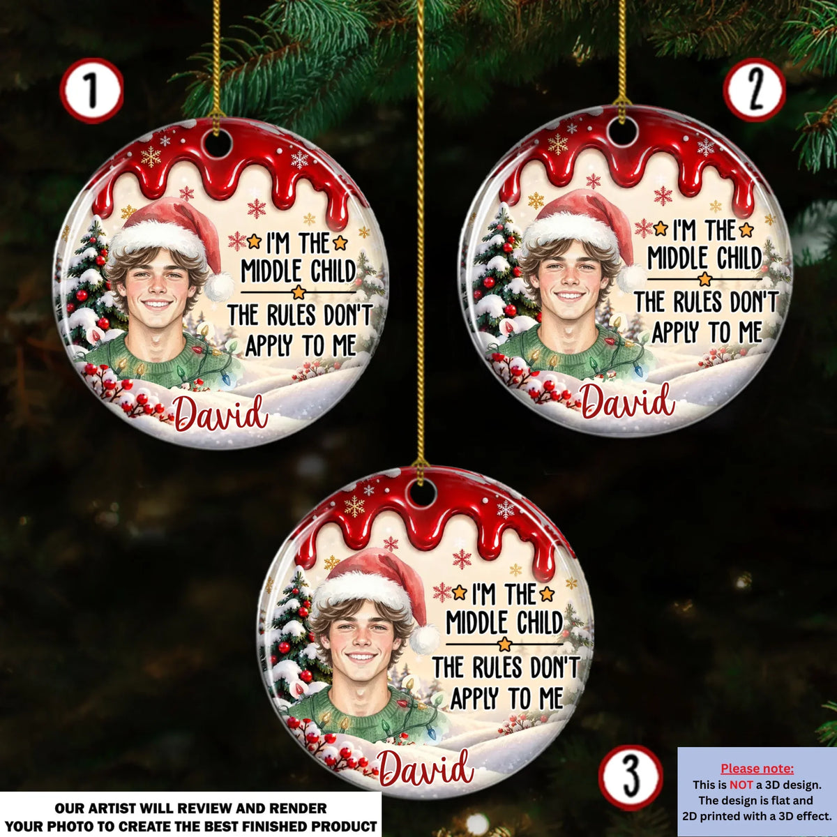 Christmas Memories Start With Siblings - Personalized Ceramic Ornament