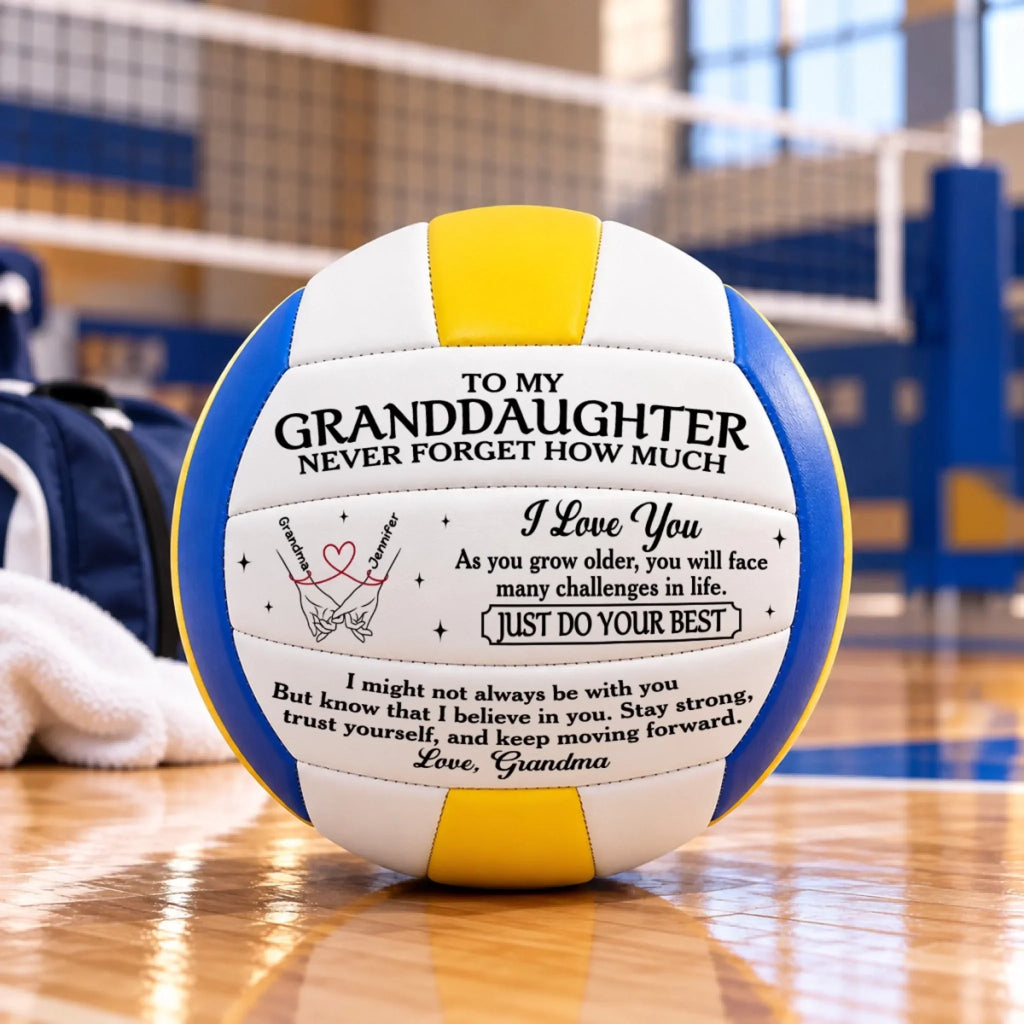Grandma Encouragement - Personalized Leather Volleyball