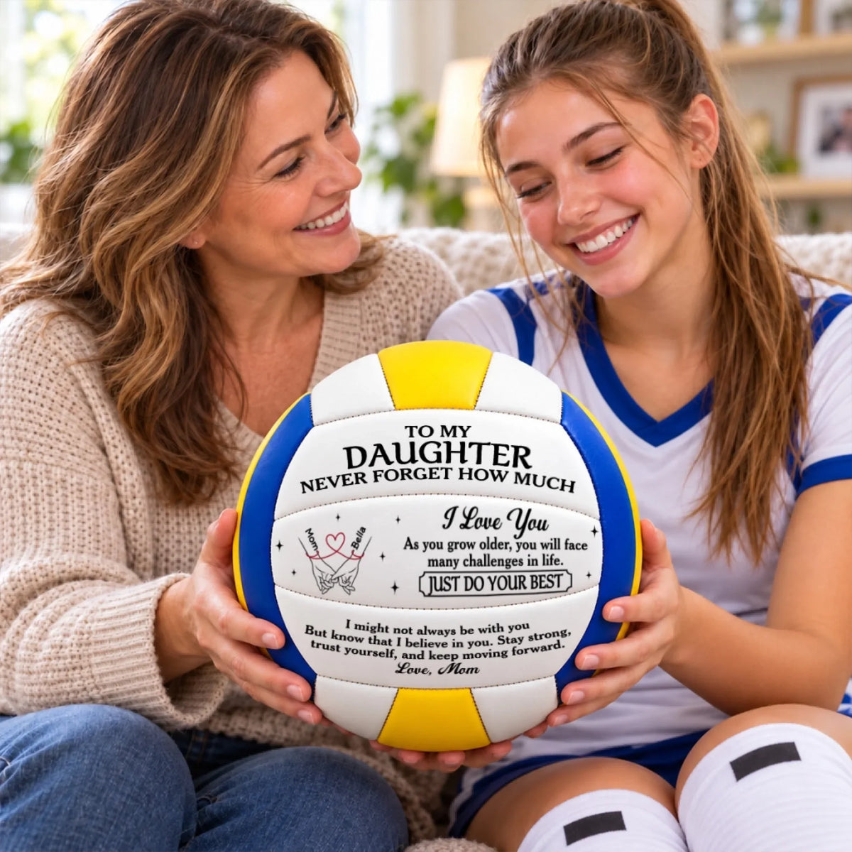 Grandma Encouragement - Personalized Leather Volleyball