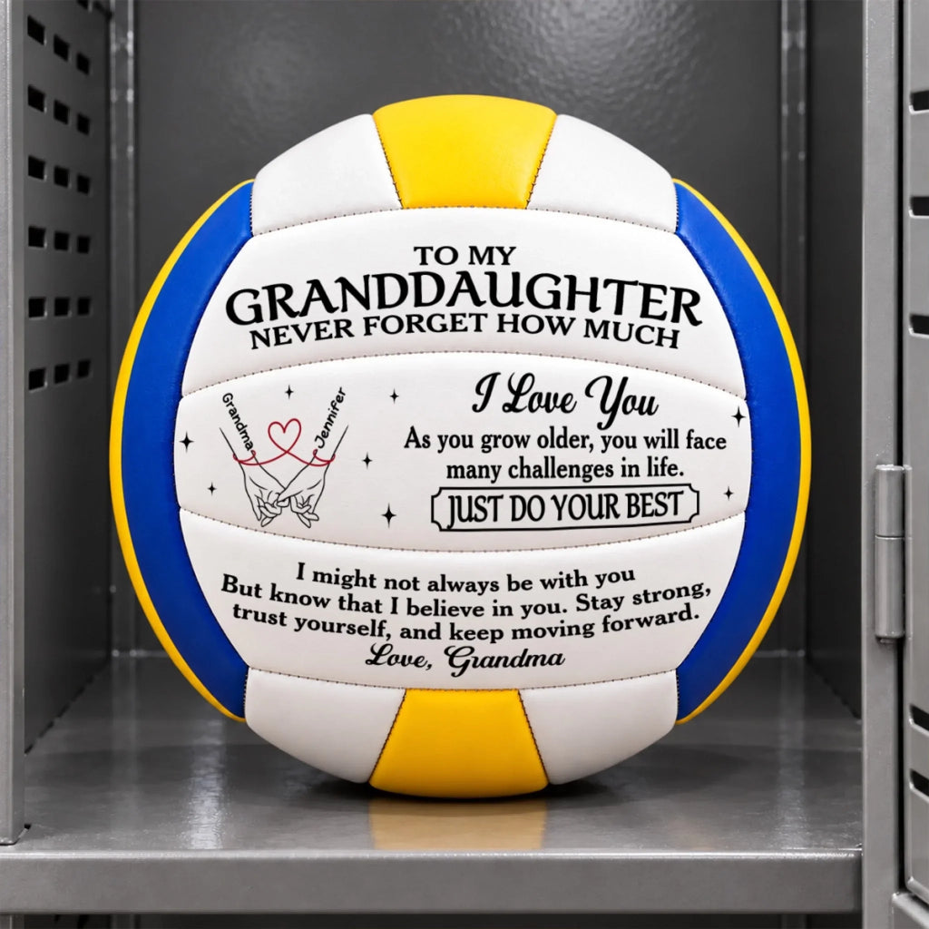 Grandma Encouragement - Personalized Leather Volleyball