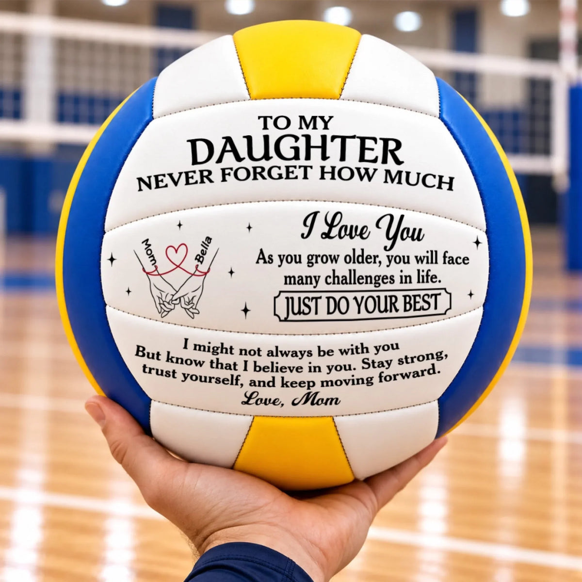 Grandma Encouragement - Personalized Leather Volleyball