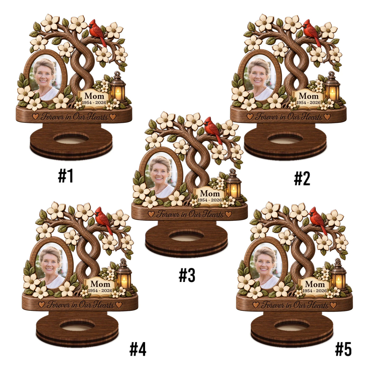 Our Angels Mom And Dad - Personalized Wooden Candle Holder