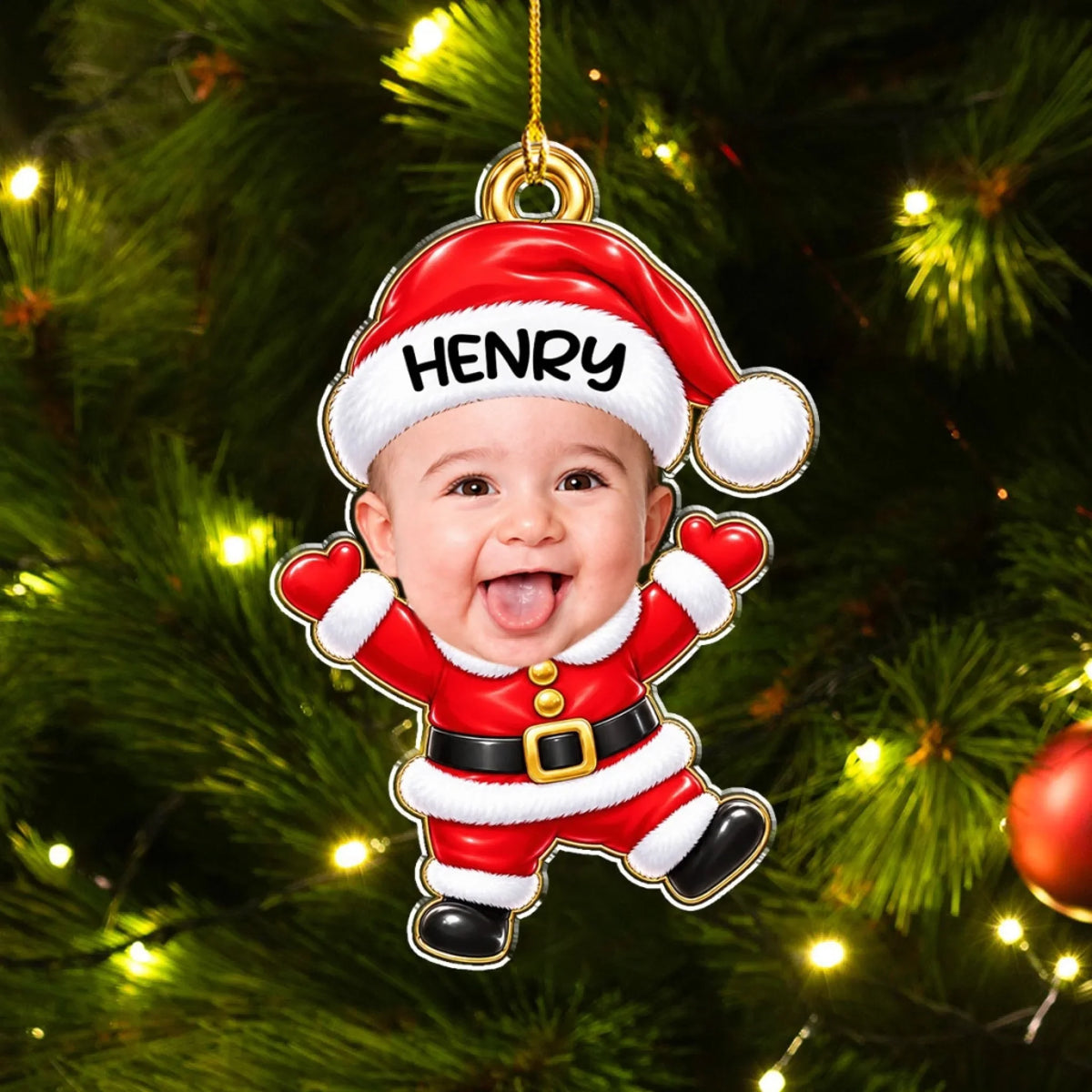 Little Santa - Personalized Acrylic Ornament