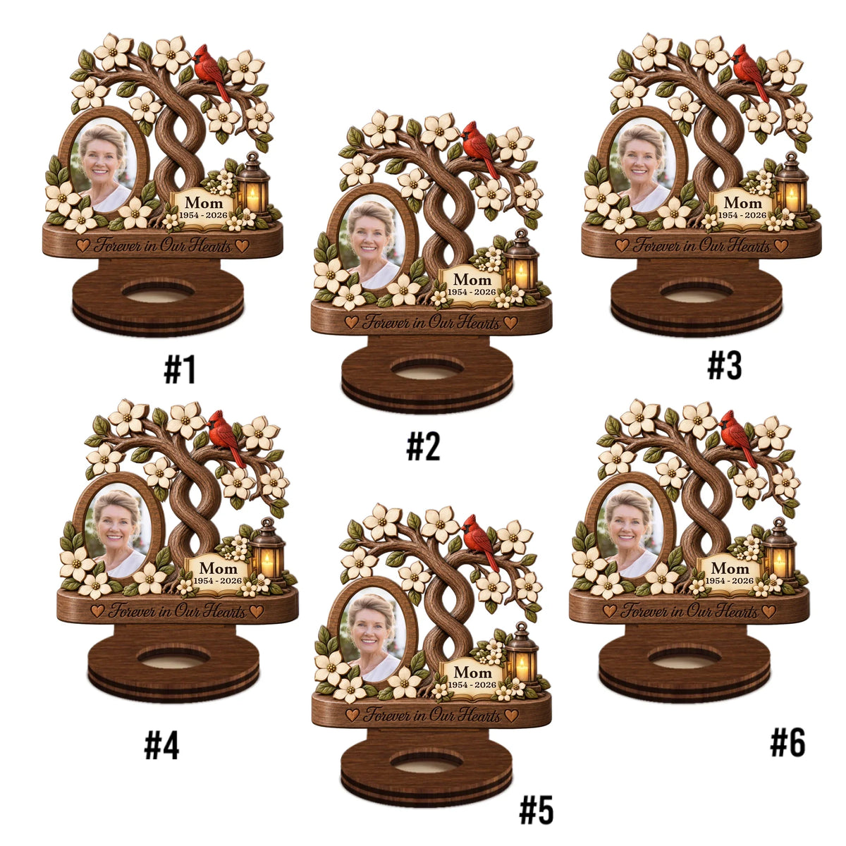 Our Angels Mom And Dad - Personalized Wooden Candle Holder