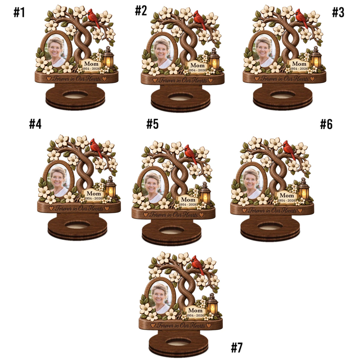 Our Angels Mom And Dad - Personalized Wooden Candle Holder