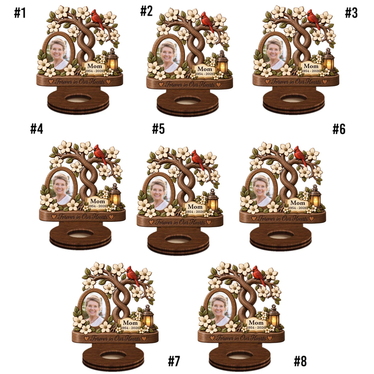 Our Angels Mom And Dad - Personalized Wooden Candle Holder