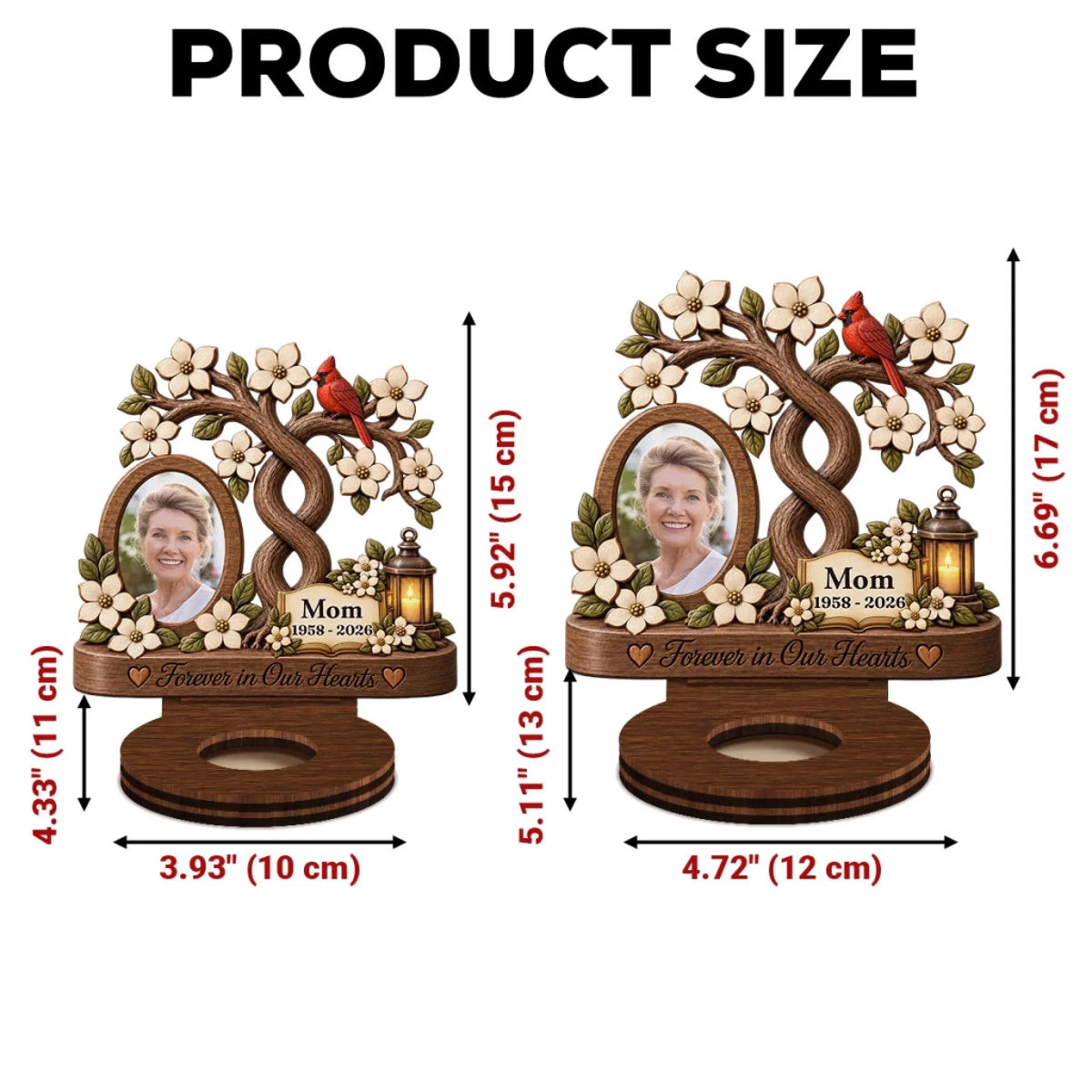 Our Angels Mom And Dad - Personalized Wooden Candle Holder