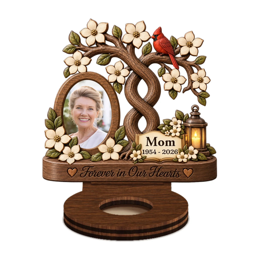 Our Angels Mom And Dad - Personalized Wooden Candle Holder
