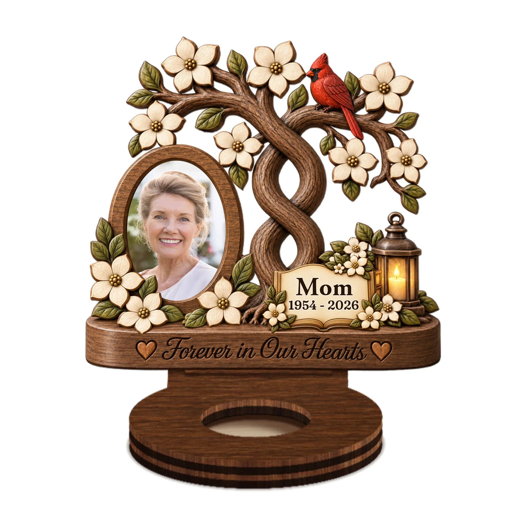 Our Angels Mom And Dad - Personalized Wooden Candle Holder