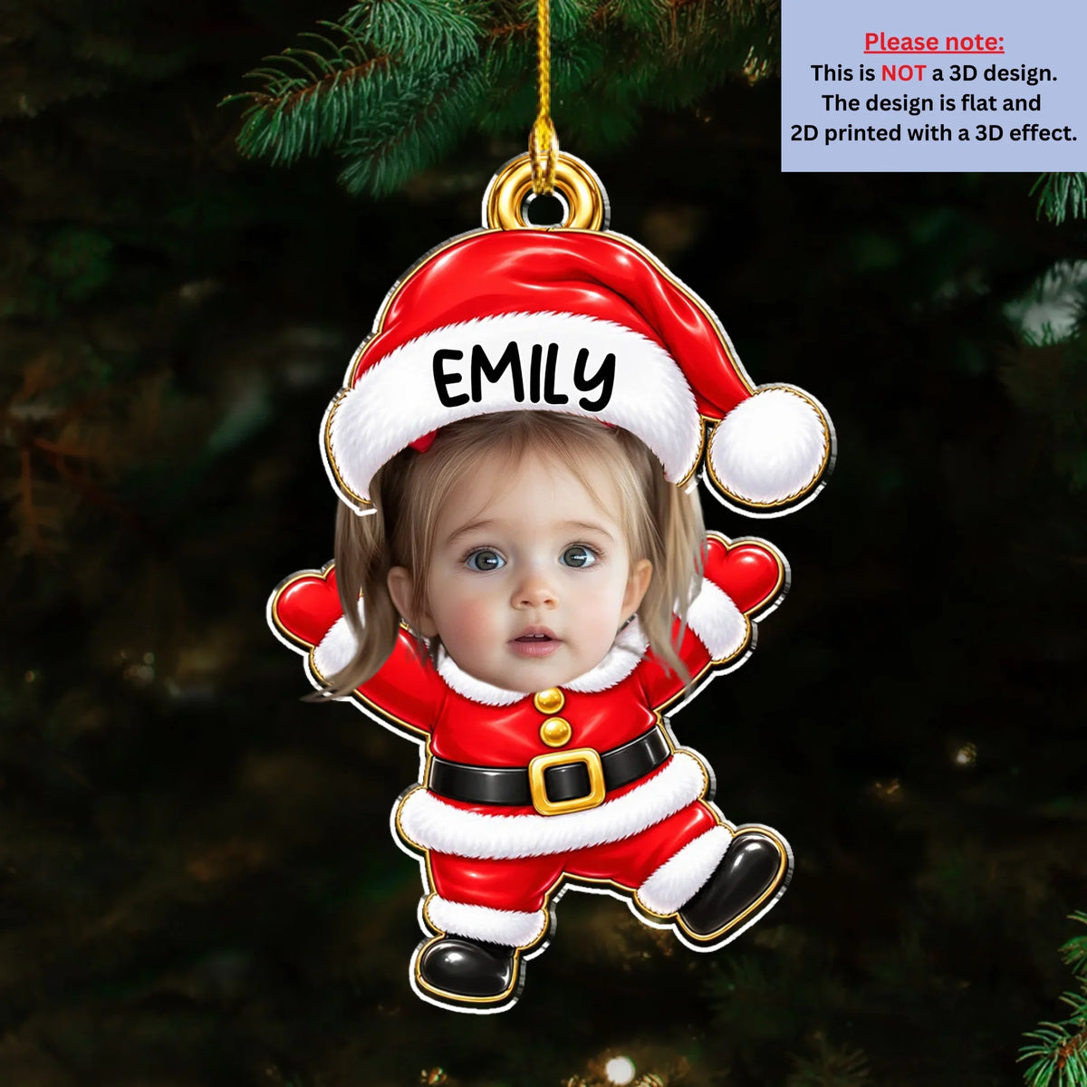 Little Santa - Personalized Acrylic Ornament