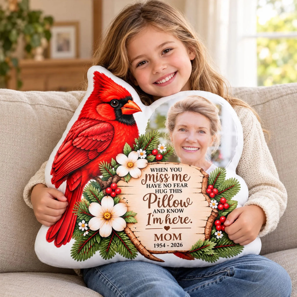 When You Miss Me - Personalized Shaped Pillow