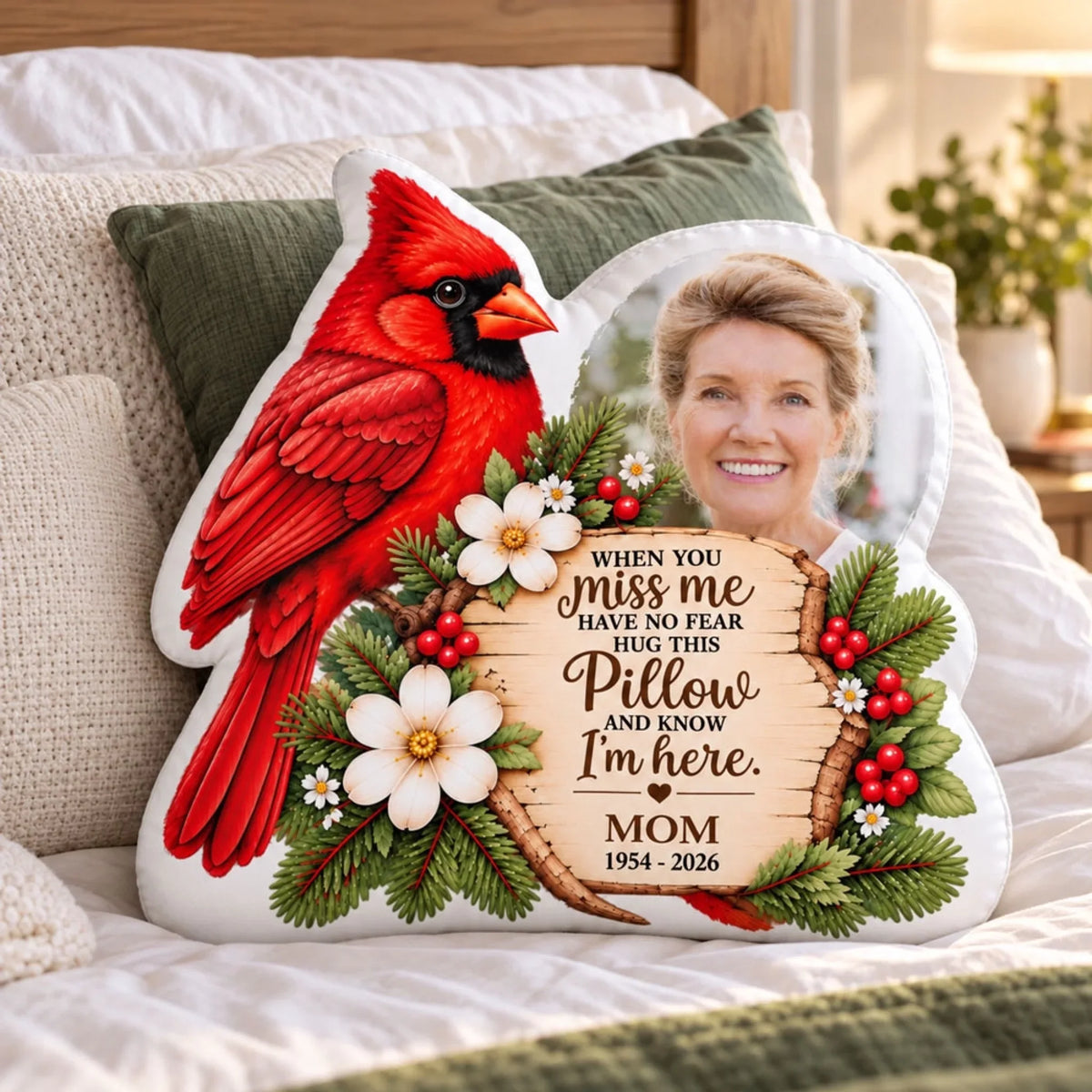 When You Miss Me - Personalized Shaped Pillow