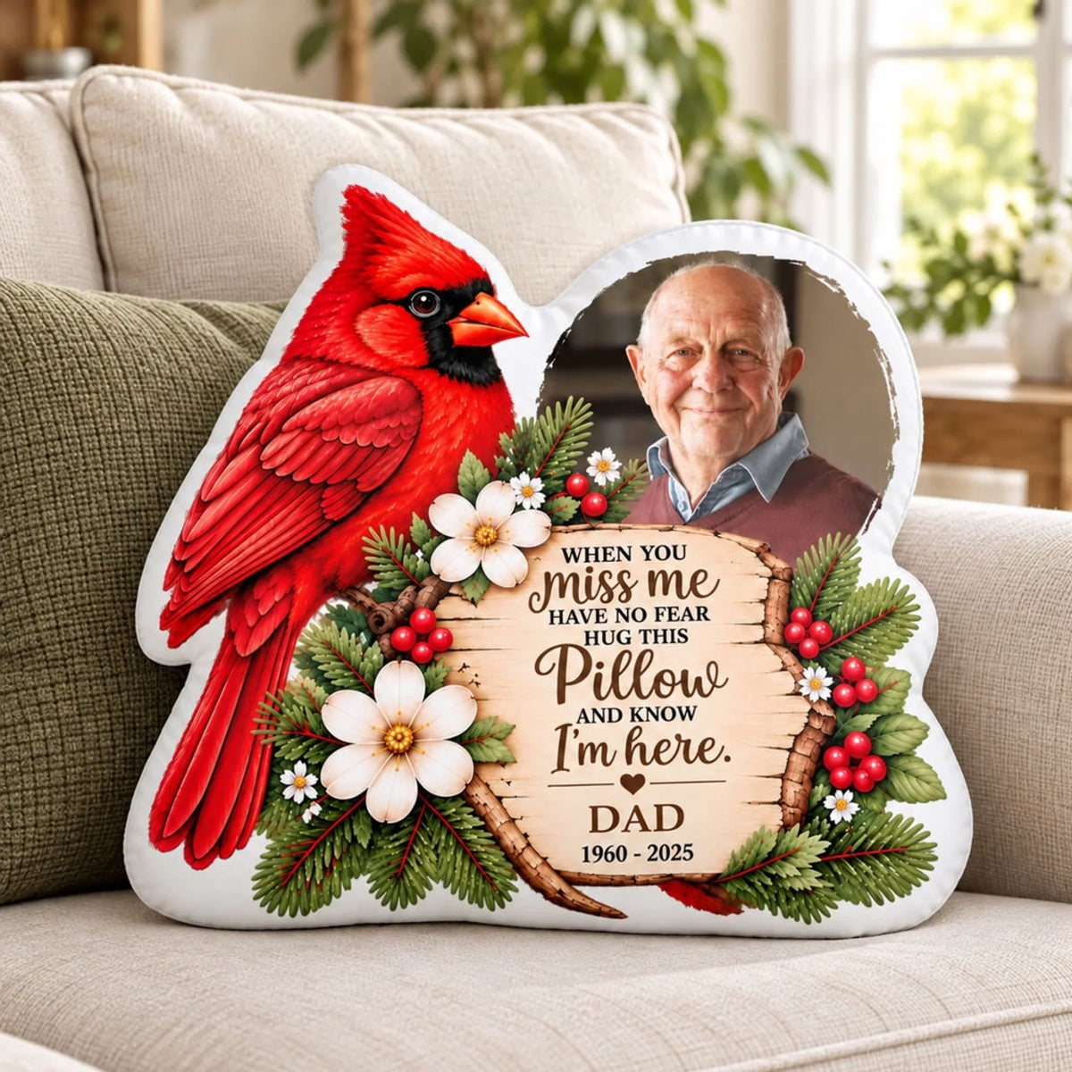 When You Miss Me - Personalized Shaped Pillow