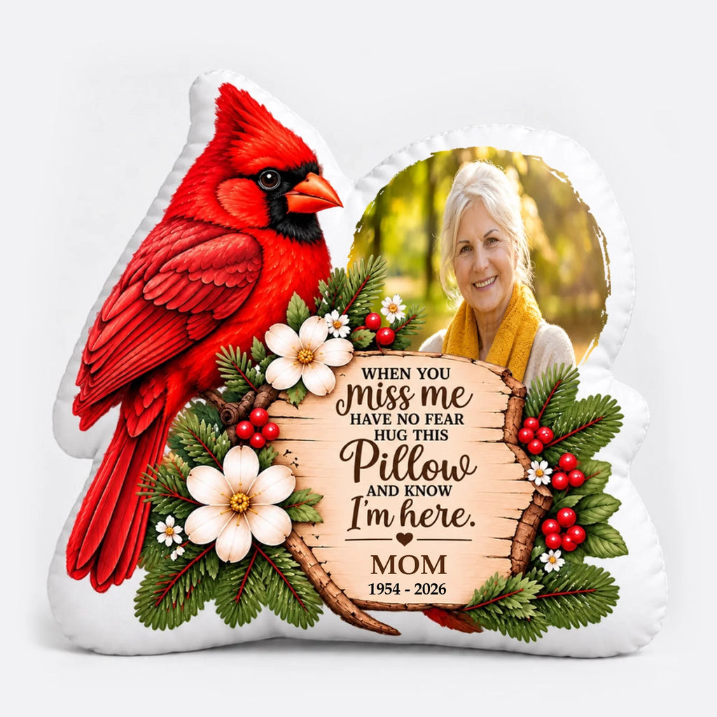 When You Miss Me - Personalized Shaped Pillow