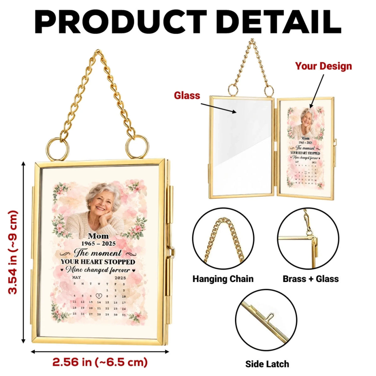 Forever In Bloom - Personalized Metal Frame Ornament