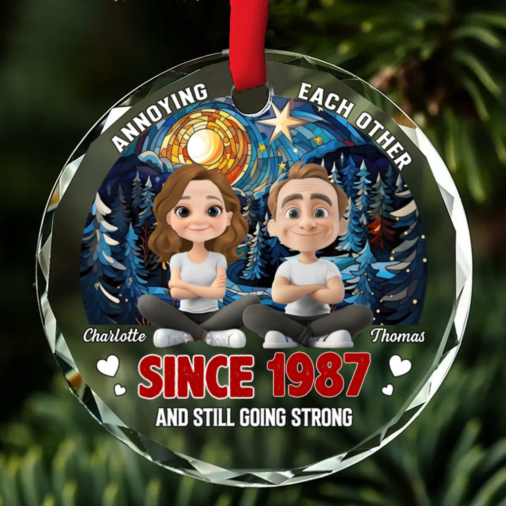 Custom Keepsake Christmas Ornament •  Love You Forever - Personalized Glass Ornament
