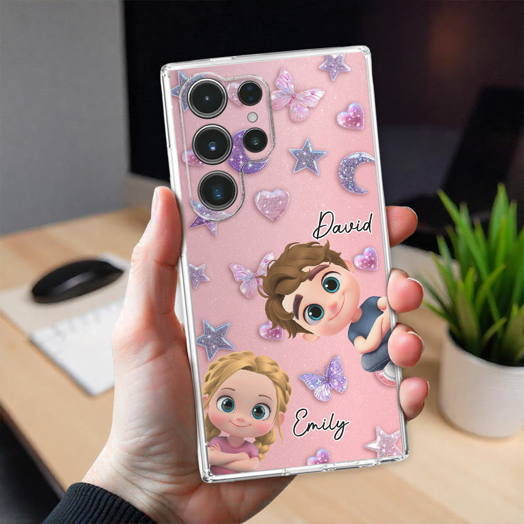 Grandma Glitter Galaxy Vibes - Personalized 3D Effect Phone Case