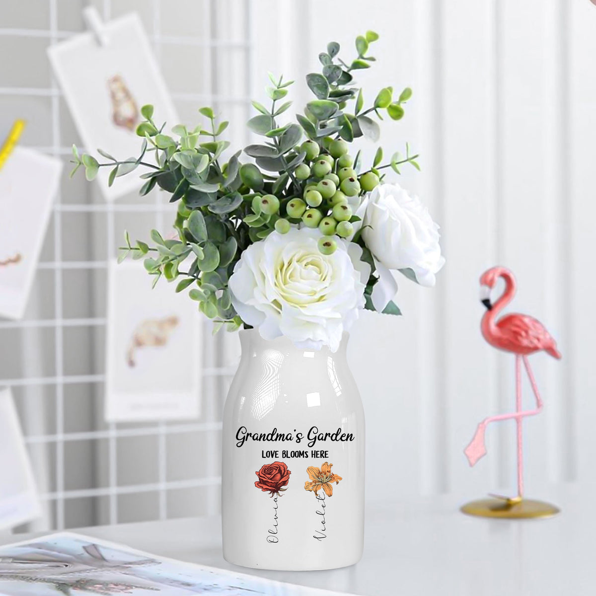 Love Bloom Here - Personalized Flower Vase