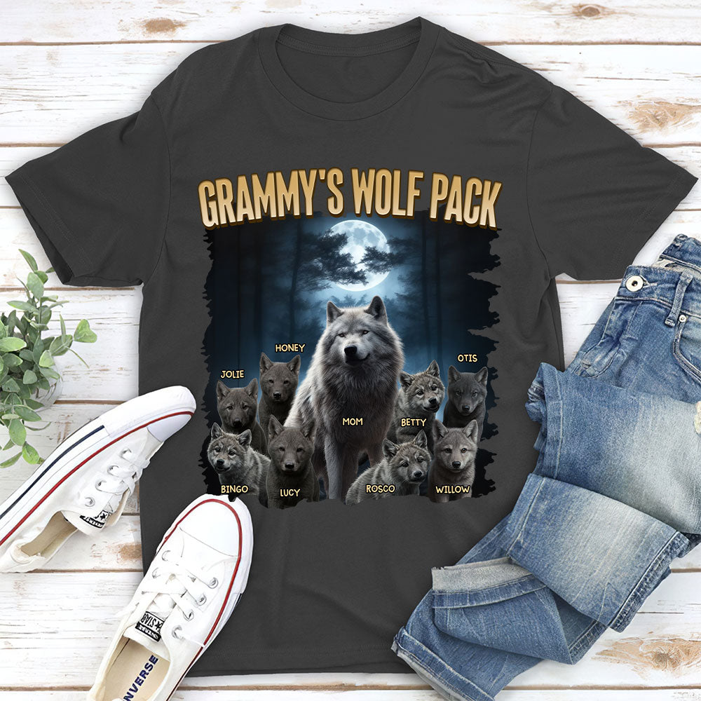 Custom Christmas & Birthday Gift for Mom, Grandma • Mama Wolf Pack - Personalized Shirt