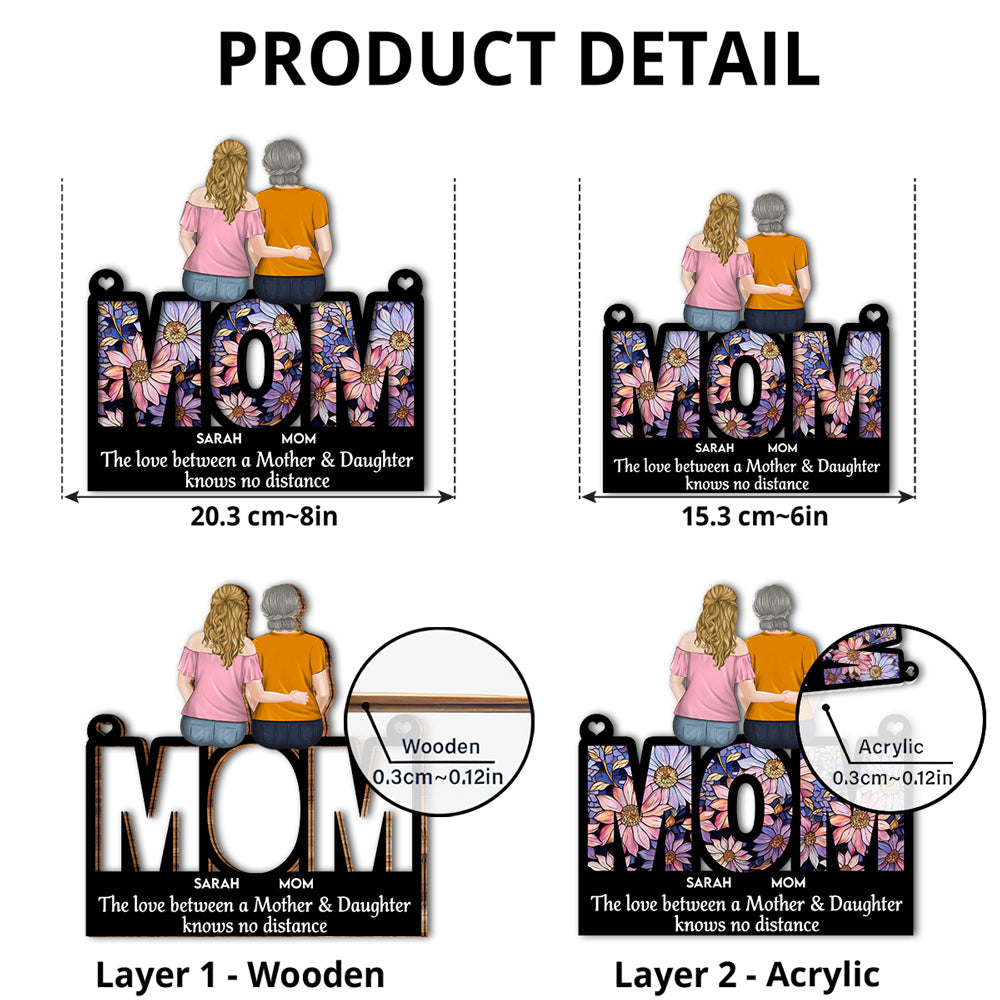 Custom Hanging Decor for Mom Daughter, Mother's Day Birthday Gifts • Mother And Daughter Forever - Personalized Suncatcher