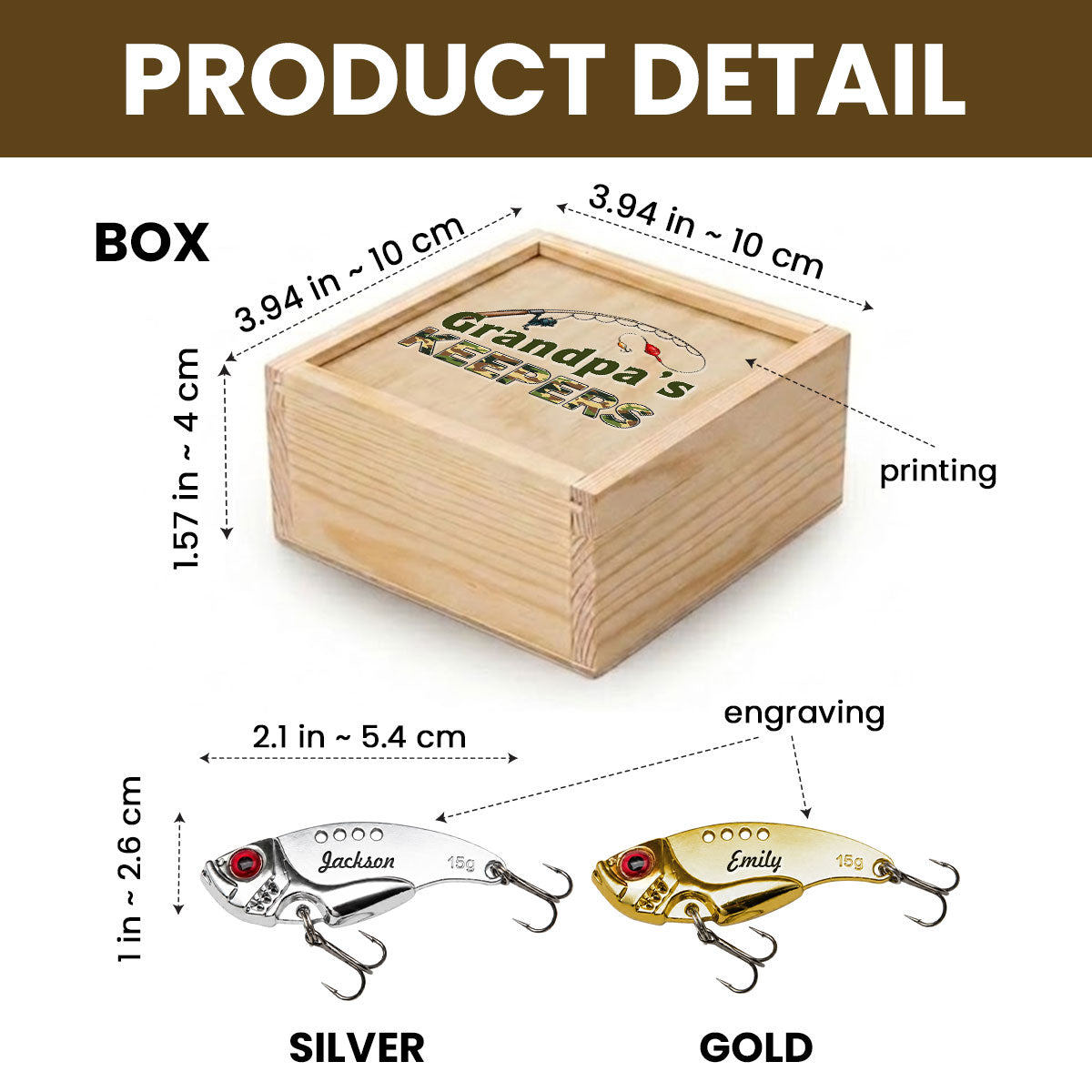 Keeper Of Dad Grandpa - Personalized Fishing Lure