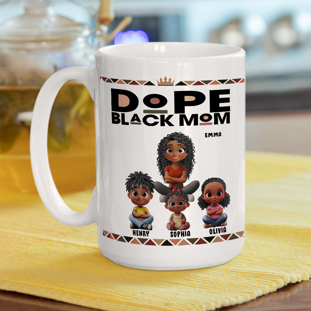 Custom Mother's Day Gift for Mom & Grandma • Dope Mom - Personalized Coffee Mug