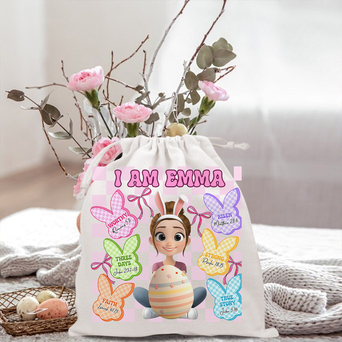 Faithful Easter Bunnies - Personalized Favor Bag