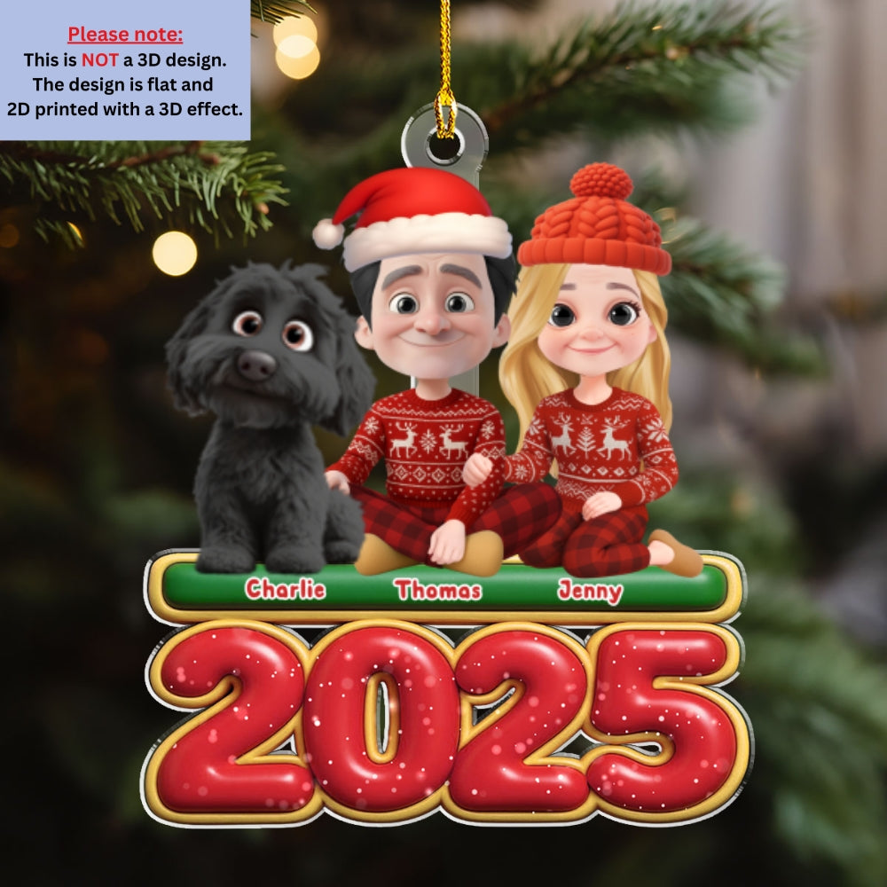 Custom Keepsake Christmas Ornament •  We And Our Pet - Personalized Acrylic Ornament