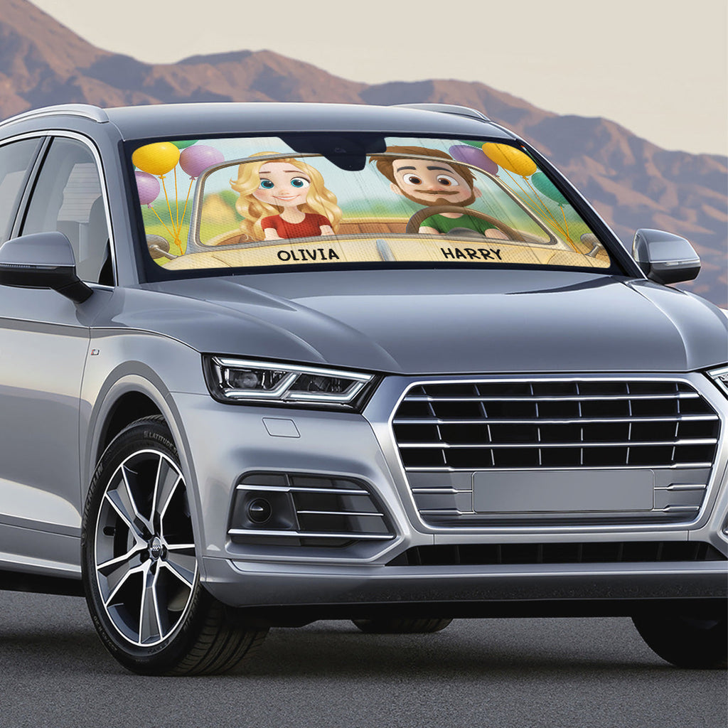 Forever Ride Together - Personalized Car Sunshade