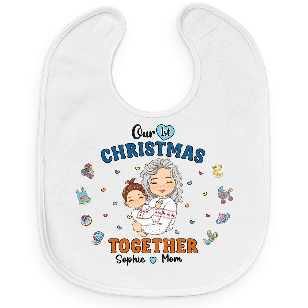 1st Mothers Day Together - Personalized Baby Bib