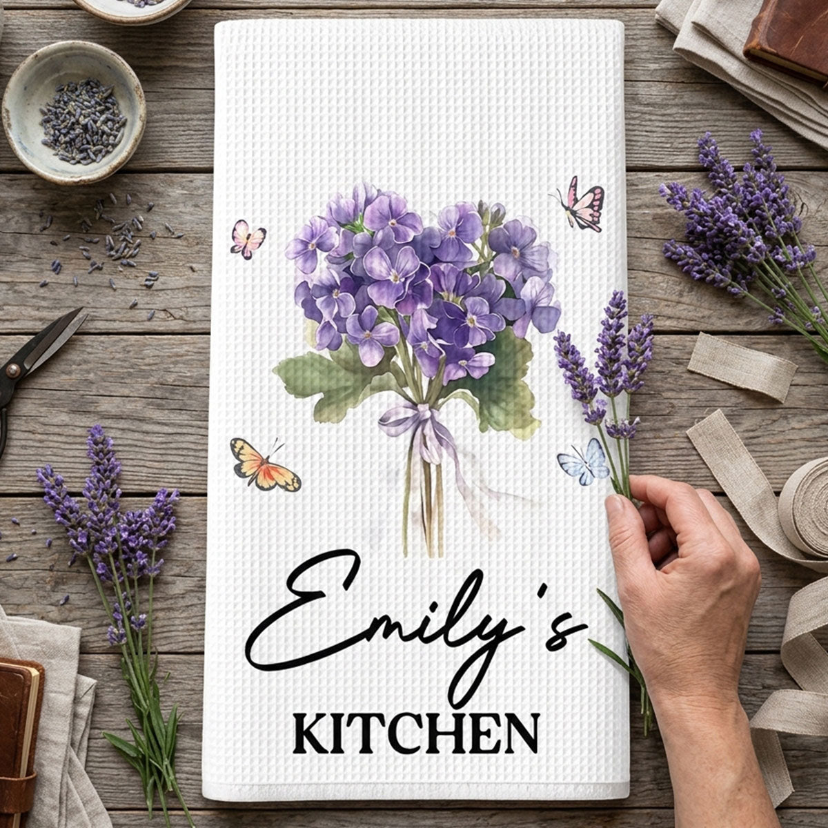 Birthmonth Flower - Personalized Kitchen Towel