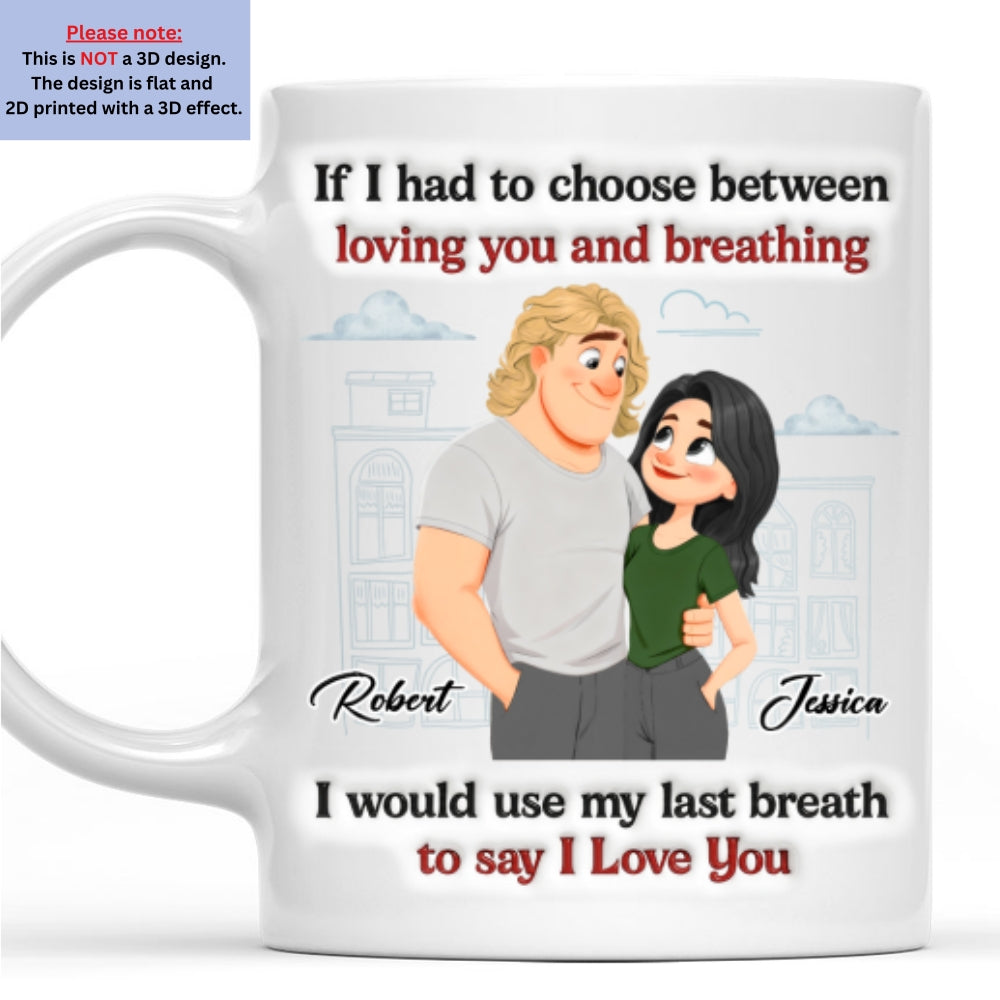 Custom Anniversary Keepsake Gifts For Couple • Love You Till The End - Personalized 3D Inflated Effect Mug