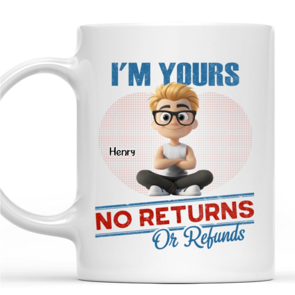 Custom Anniversary Keepsake Gifts For Couple • No Returns Or Refunds Kids - Personalized Coffee Mug