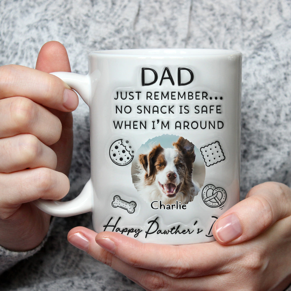 Custom Photo Christmas & Birthday Keepsake Gift • The Snack Is Not Safe Photo - Personalized 3D Inflated Effect Mug