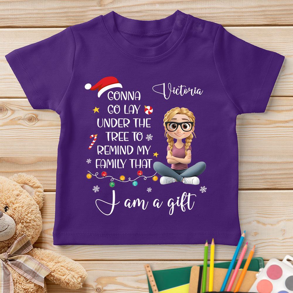 Custom Christmas Birthday Gifts For Children • I Am A Gift - Personalized Youth T-shirt